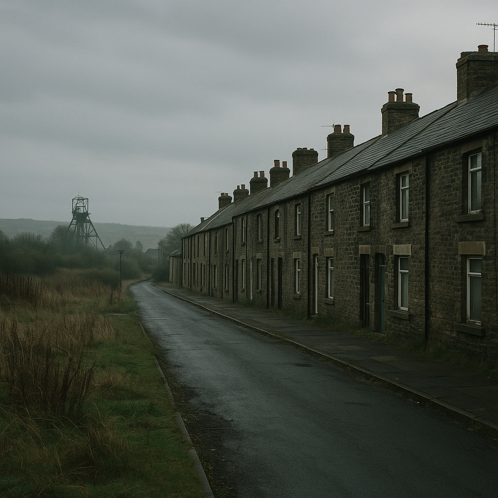 Abandoned pit village in northern England symbolising the legacy of the push to reopen UK coal mines